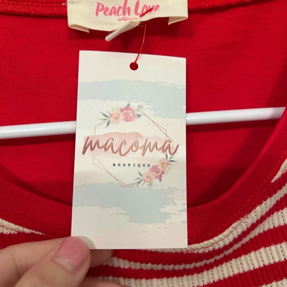 NEW PEACH LOVE USA America top in Red Sequins Size Small - Picture 5 of 6